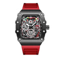 UTHAI Men's Watch Fashion Sports Waterproof Luminous Wine Barrel shaped Silicone Strap Quartz Watch watches for man