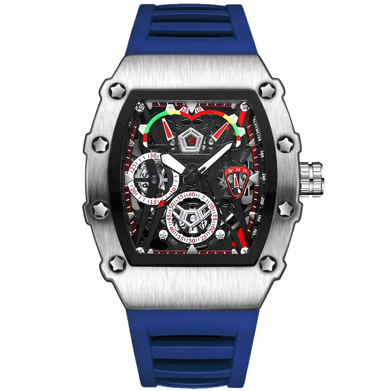 UTHAI CQ309 Fashion Men Watch Waterproof Night Light Calendar Wine Bucket Silicone Strap Quartz Watch Men's Watches