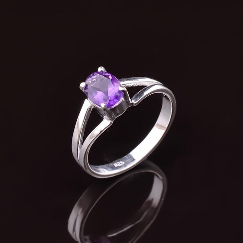 Natural Gemstone Sterling Silver Ring for Gifting