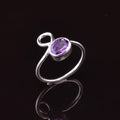 Premium Sterling Silver Ring with Natural Crystal